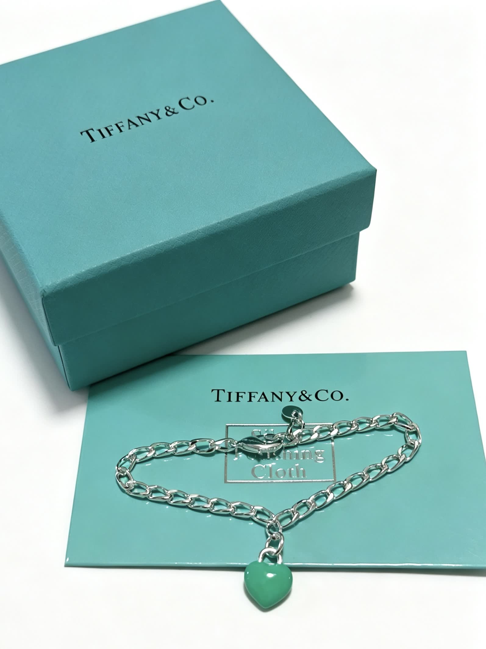 Tiffany & Co. Silver Heart Charm Bracelet